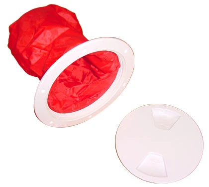 6" DECK PLATE W/BAG WHITE SCREW TYPE