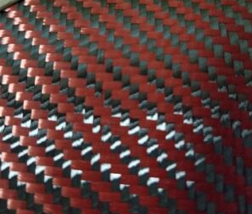 3K Carbon/Red Kevlar 2×2 Twill 50" wide