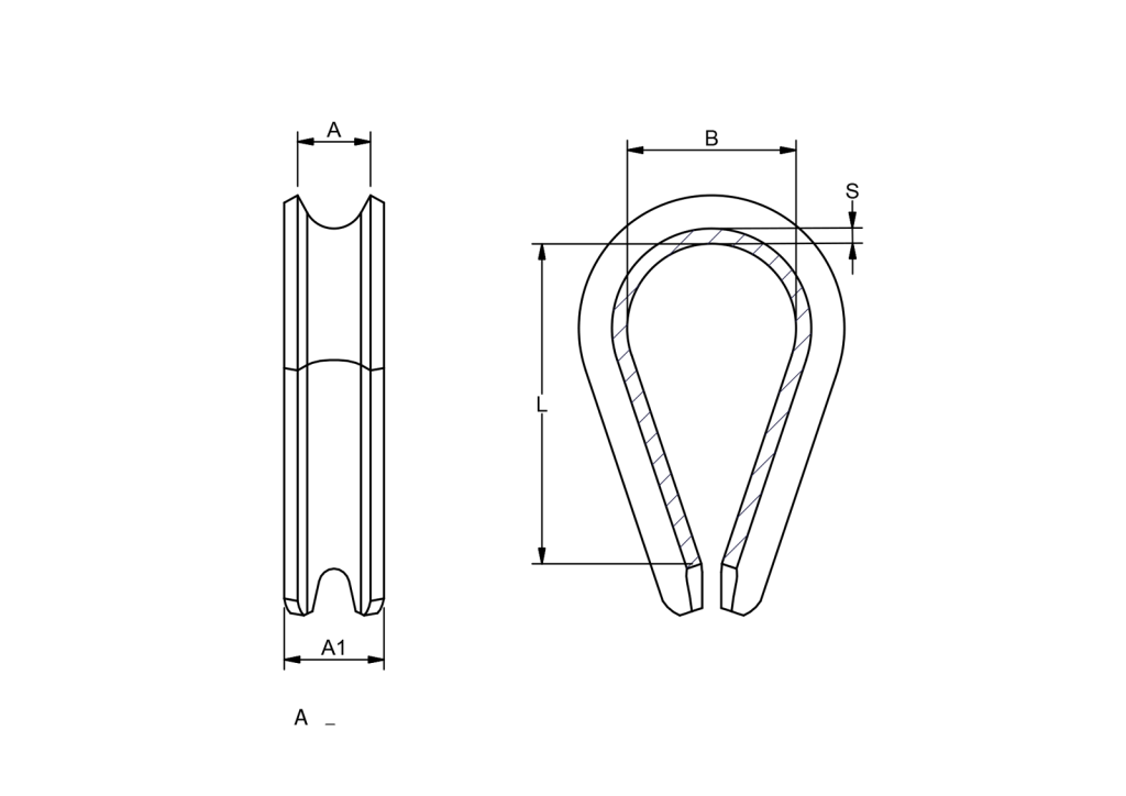 THIMBLE 3MM (3/32") S/S