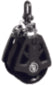 Lewmar 50MM Synchro Block, Synchro Block, Double Black, 1/4" - 3/8" Line