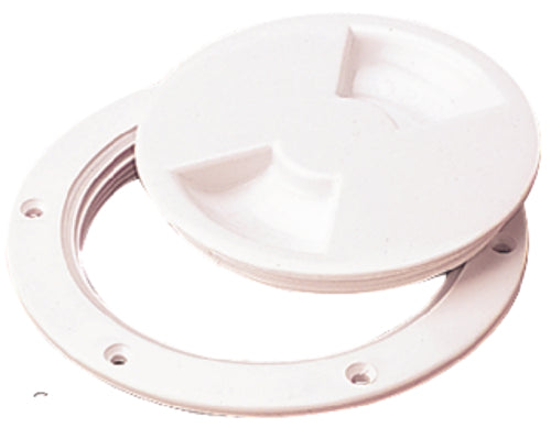 Sea-Dog Screw Out Deck Plate, 6" White