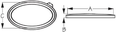 KAYAK HATCH COVERS - WIDE OVAL