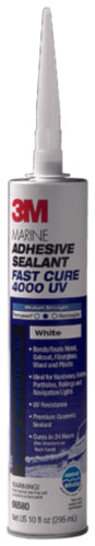 4000UV Fast Cure Sealant, White, 10 oz. Cartridge